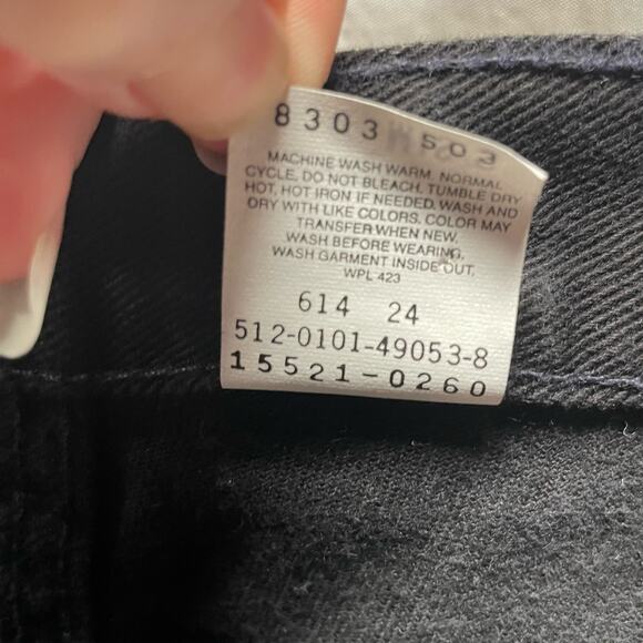 Vintage Black Levi’s 512 Slim Tapered Leg Mom Jeans Size 12 - Picture 4 of 4